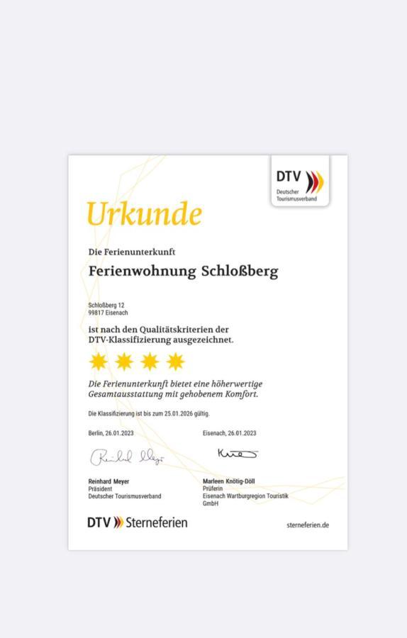 Ferienwohnung Schlossberg Wohnung 2 Eisenach Exteriör bild